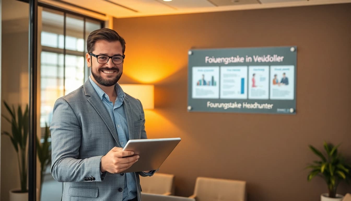 Führungskräfte Vertrieb Headhunter im modernen Büro bei der strategischen Planung.