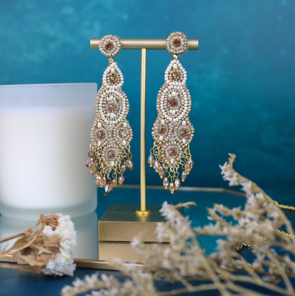 Perlenohrringe aus Sterling Silber von Czarina