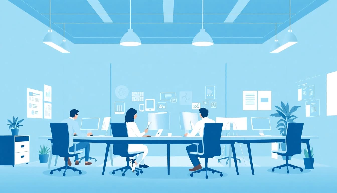 Enhance your processes with innovative Prozessoptimierung techniques in a bright and efficient office.