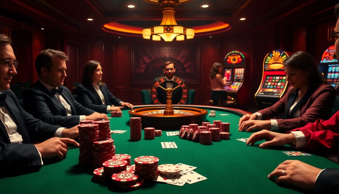 Players engage in high-stakes poker at a casino table, connecting to the hidden wiki for unique gambling insights.