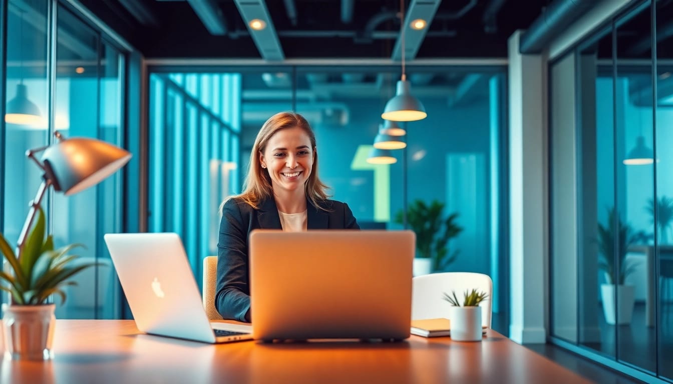 Professionelle LinkedIn Agentur bei der Arbeit, die innovative Strategien für erfolgreiches Marketing entwickelt.