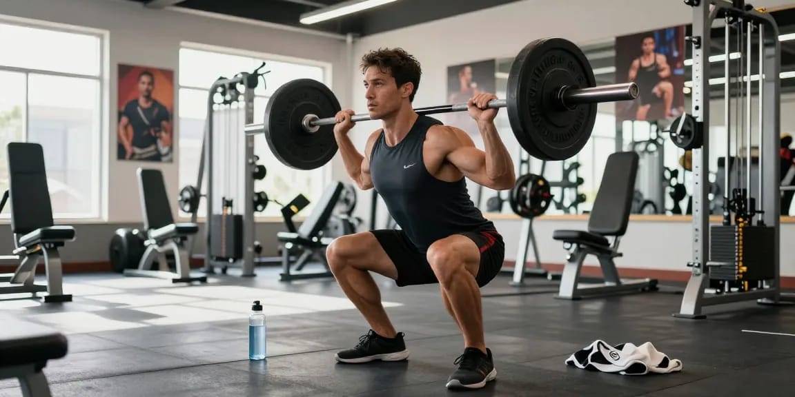 Akra Labs Steroid Shop in einem modernen Fitnessstudio mit Athleten beim Training.