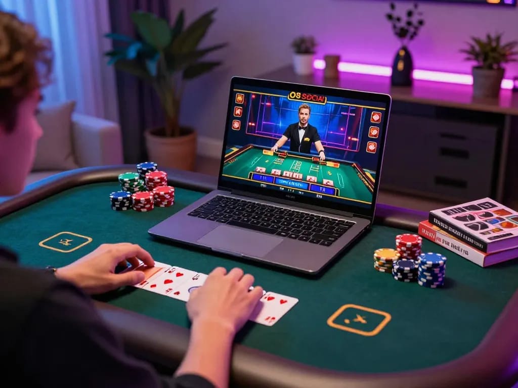 Player engaged in strategic gameplay on O8 SOCIAL, featuring a dynamic online casino environment.