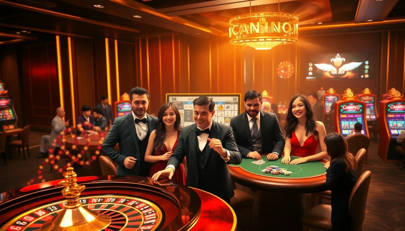 Experience exciting online betting at Trang chủ Alo789 with sleek casino tables and vibrant gambling action.
