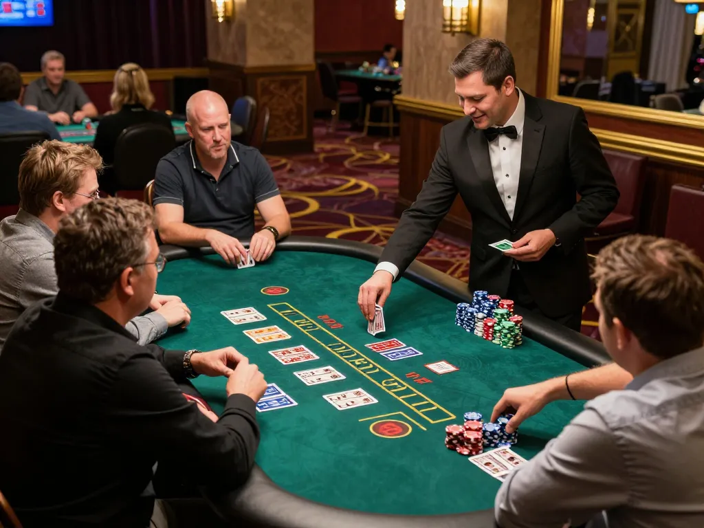 Experience strategic blackjack gameplay at 23win casino with players in action
