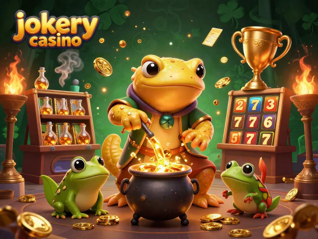 Experience thrill at jokery casino with golden alchemist and dynamic slots in action.