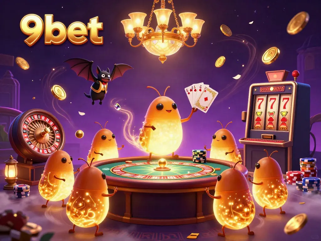 Experience the thrill of 9bet live casino with vibrant glowworms and exciting game elements.