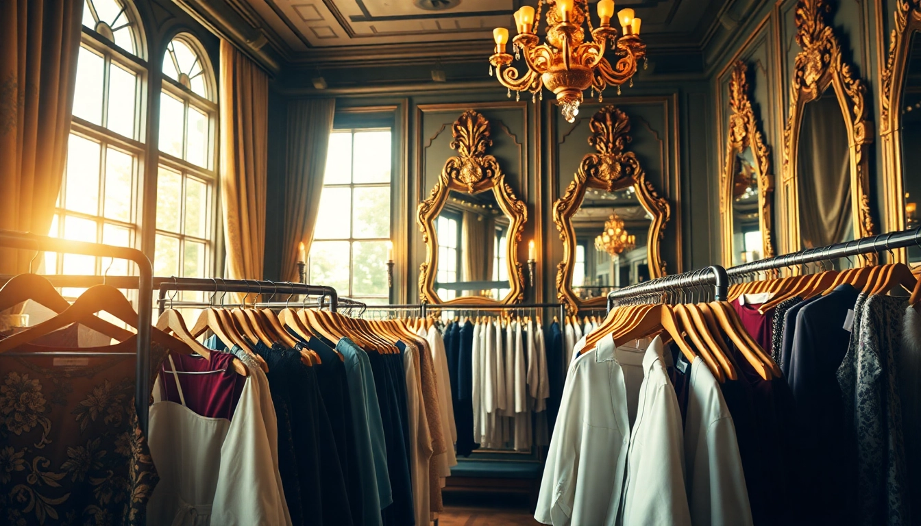Explore Alvionz's luxury fashion offerings in a sophisticated boutique setting.
