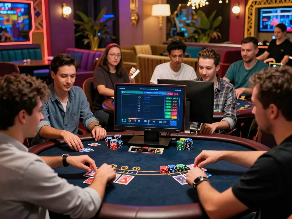 Players enjoying an exciting gaming experience at https://xo88.games/ with vibrant casino ambiance and engaging games.