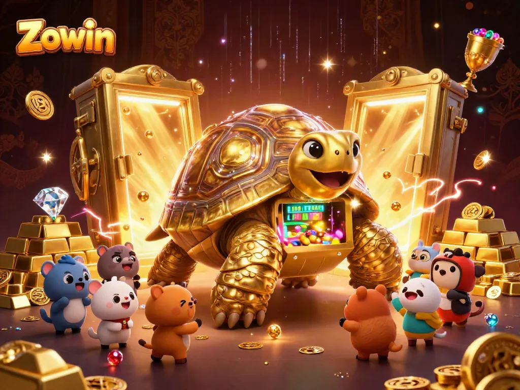 Zowin offers thrilling game experiences with stacked treasures and a lively tortoise pinball theme.