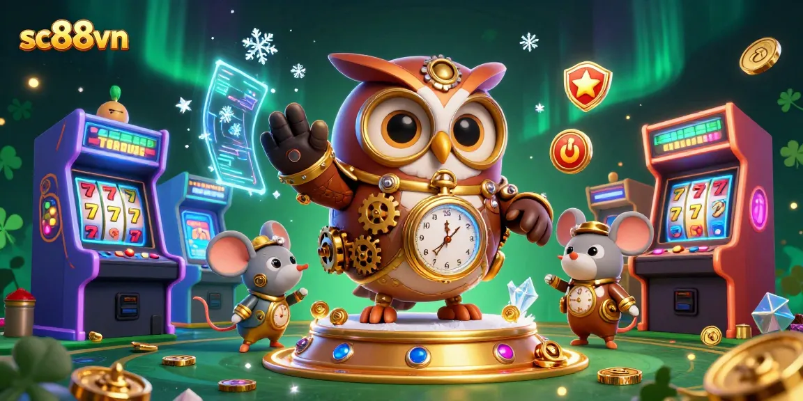 Experience winning moments at sc88vn with vibrant casino elements and playful characters.