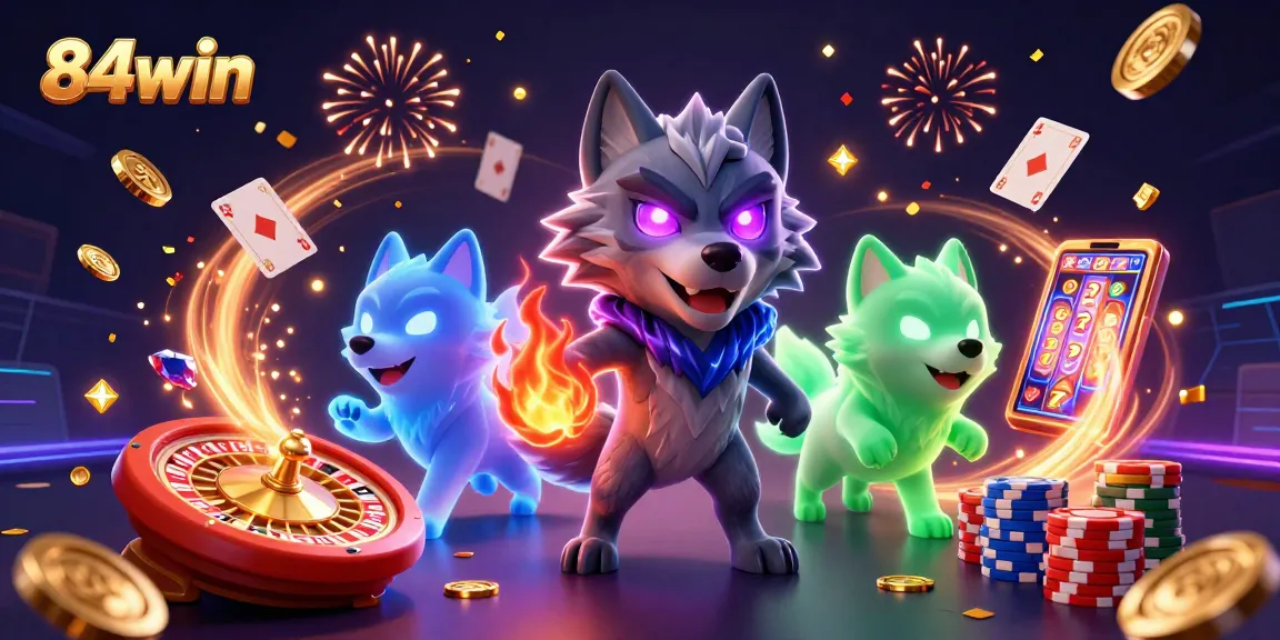 Experience thrilling gameplay at 84win with glowing visuals, slots, and casino excitement.