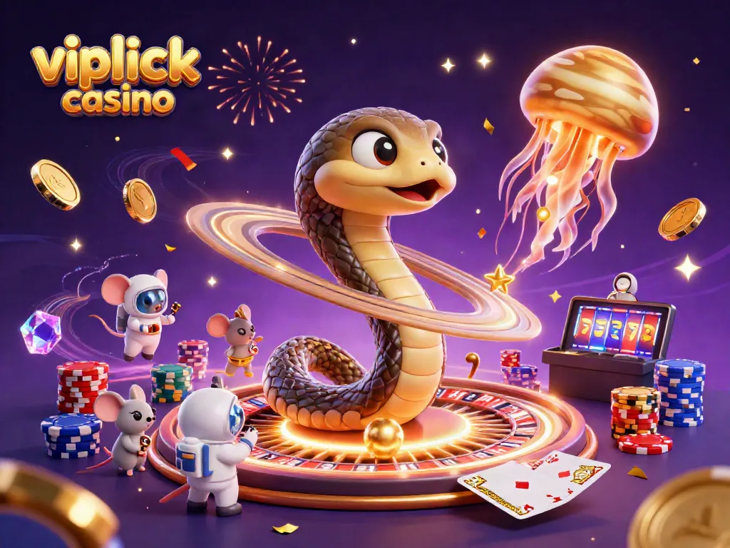 Experience the excitement of vipluck casino with astronaut mice betting on a cosmic roulette!