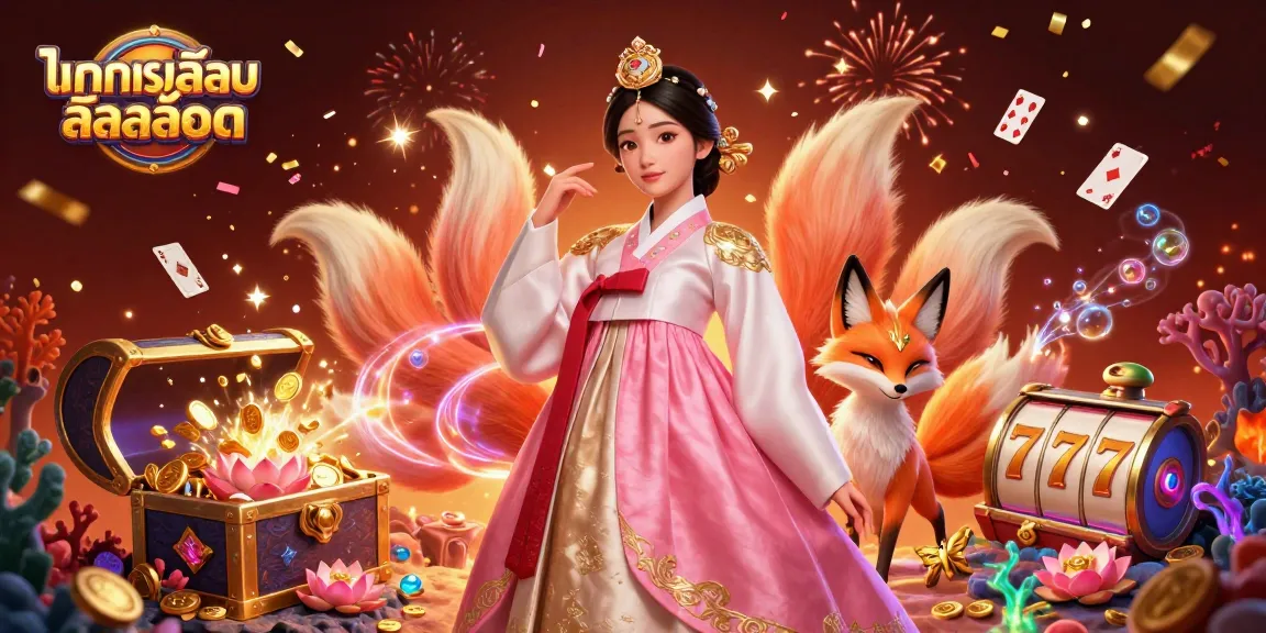 Spin the reels with ทดลองเล่นสล็อต in this vibrant casino scene featuring a lucky fox!