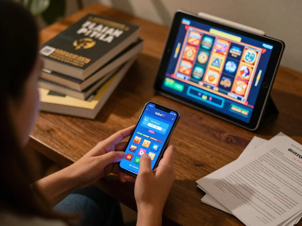 Engaging with ssbet77 on a smartphone, showcasing vibrant online casino games in action.