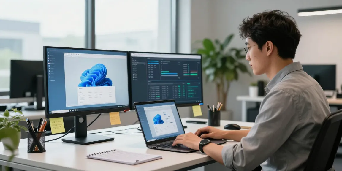 Microsoft Server CALs für Remote Desktop Nutzung in einem modernen Büroarbeitsplatz mit IT-Experte und Server-Datenvisualisierungen.