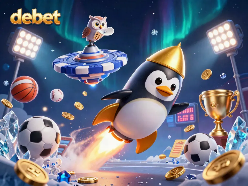 Boost your gaming experience with debet's fantastic offerings encased in a vibrant 3D illustration.
