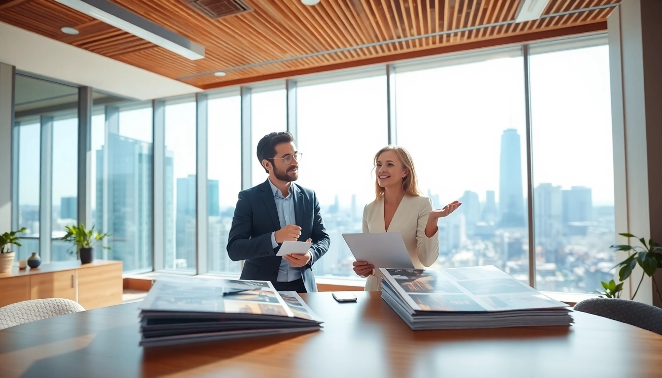 Immobilienmakler Frankfurt Riedberg berät Kunden in einem modernen Büro.