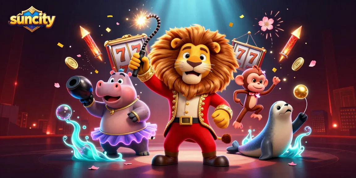 Join the thrilling action at suncity with vibrant characters celebrating winning moments and lavish casino elements.