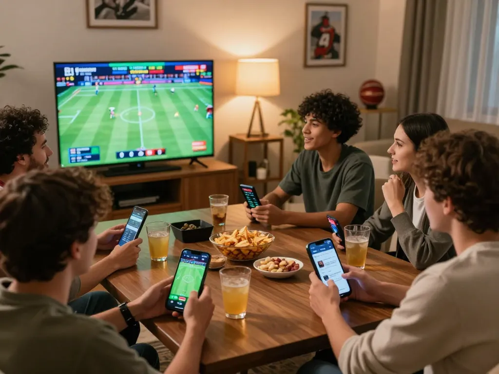 Engaging in sports betting with friends on mk8, focusing on live game action and exciting bets.