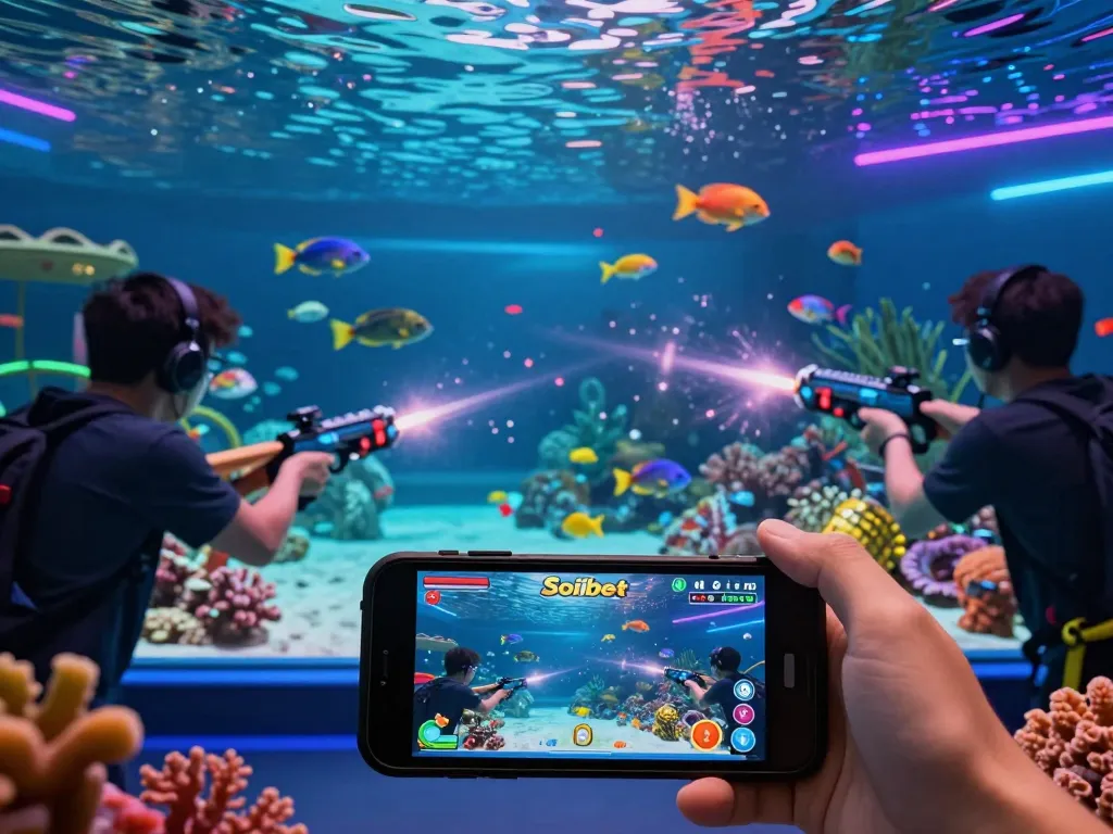 Aquatic gameplay of ยิงปลา Soibet showcasing vibrant fish targets and immersive graphics.