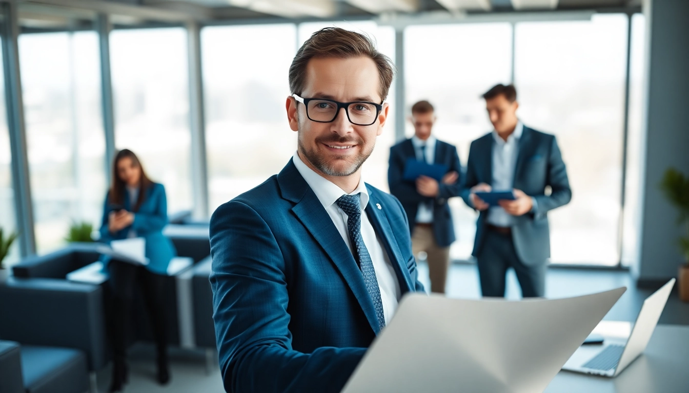 Headhunter Ingenieure in einer Beratungssituation mit Ingenieuren, professionell und dynamisch.