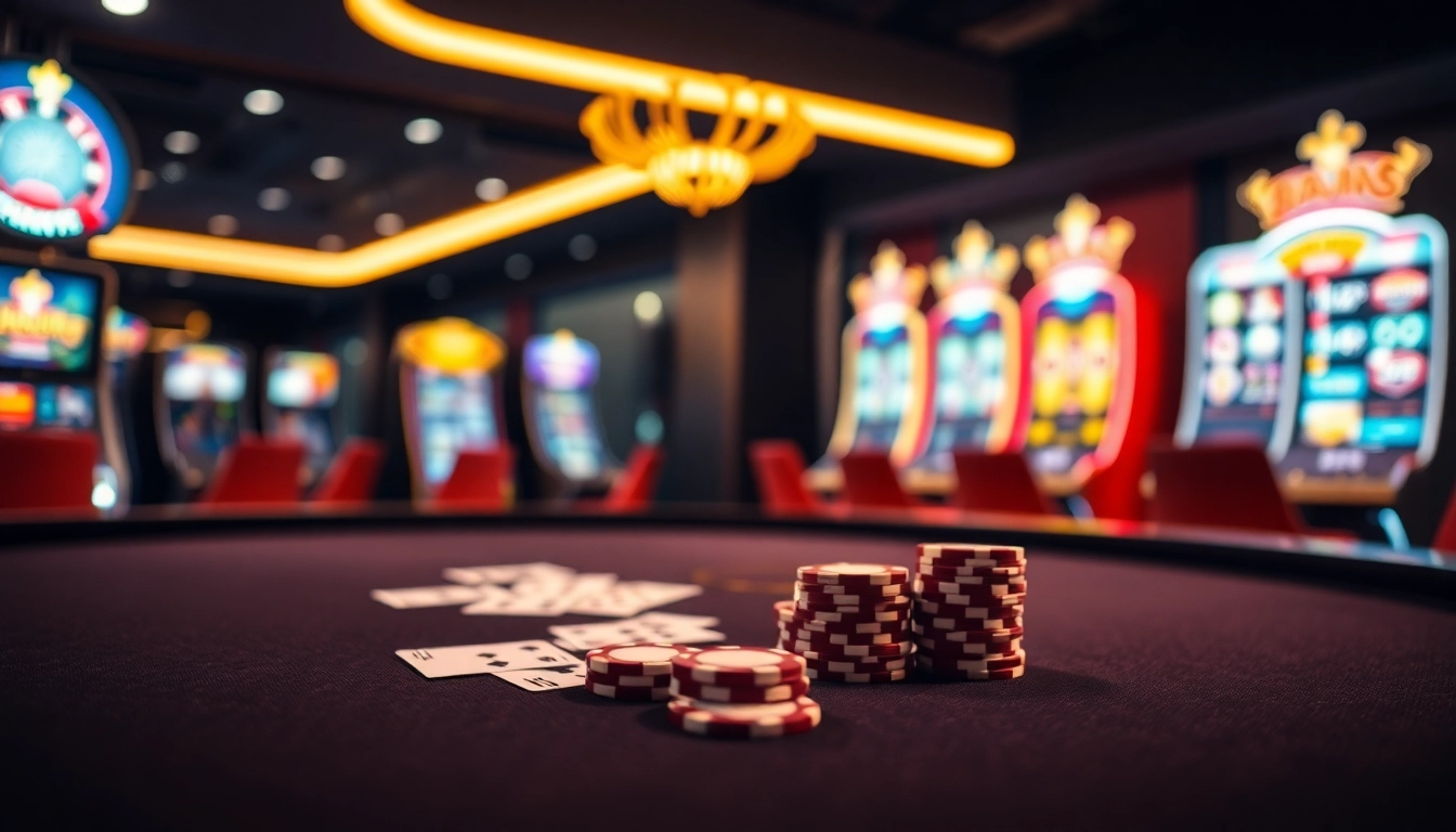 Erleben Sie das aufregende Ambiente eines schweiz online casinos mit Karten und Chips.