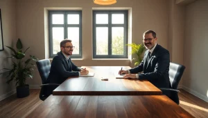 Headhunter Mönchengladbach berät Kandidaten in einem professionellen Umfeld.