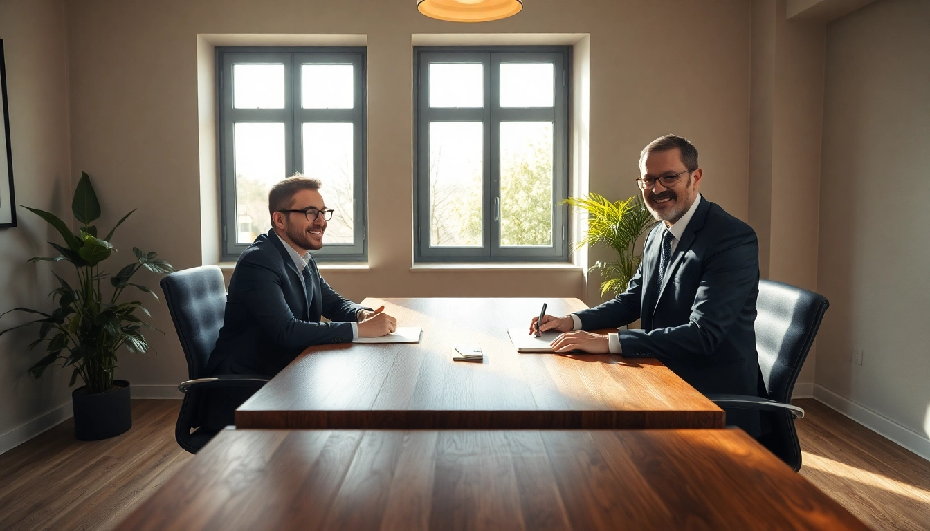 Headhunter Mönchengladbach berät Kandidaten in einem professionellen Umfeld.