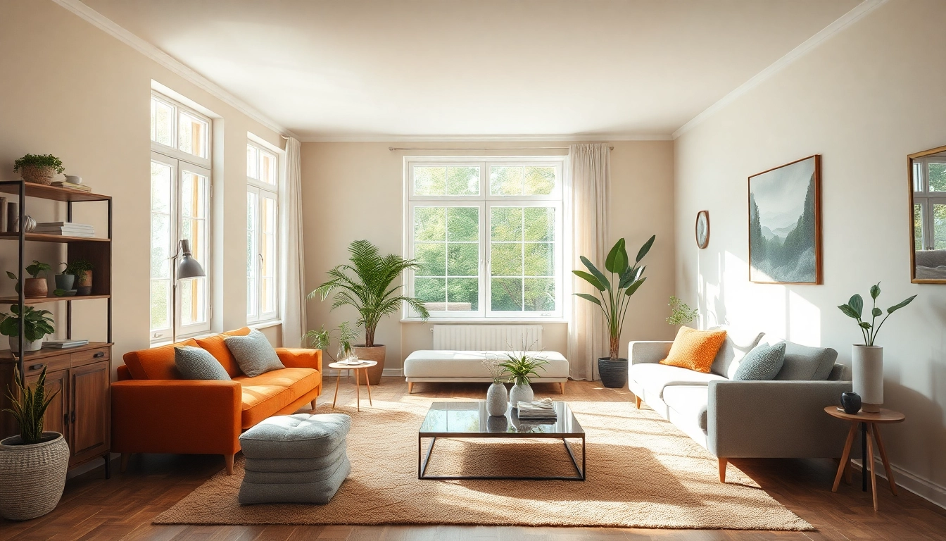 Gestalte ein einladendes Wohnzimmer zur perfekten Raumgestaltung mit hellen Farben und stilvollen Möbeln.