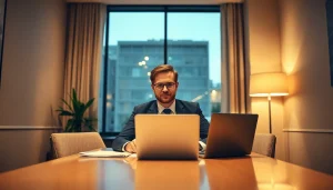 Professioneller Headhunter Gastronomie führt Interview in stilvollem Büro.