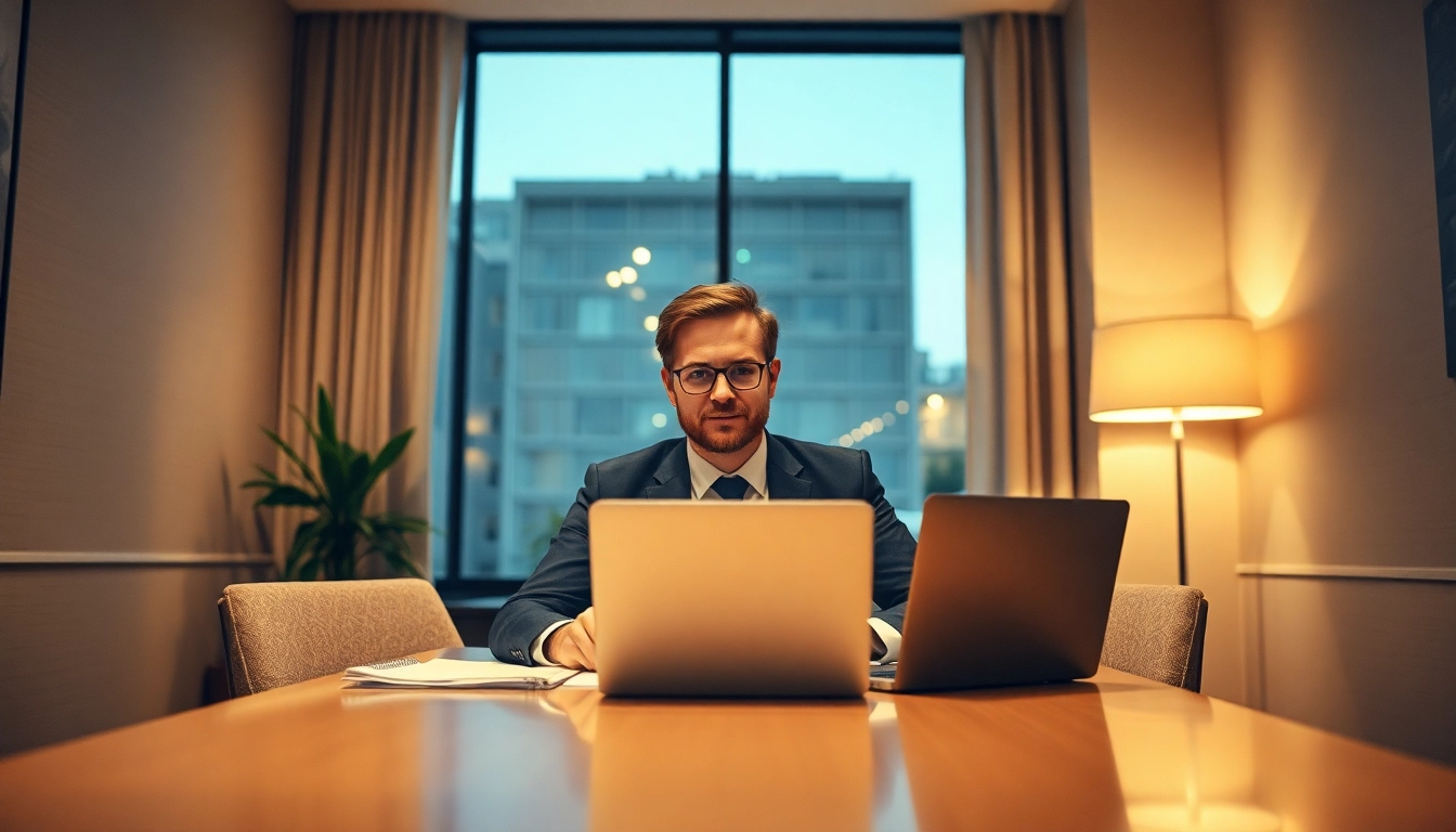 Professioneller Headhunter Gastronomie führt Interview in stilvollem Büro.