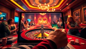 A játékos üdvözli a legjobb online kaszinó nyereményeit virtuális játék közben.