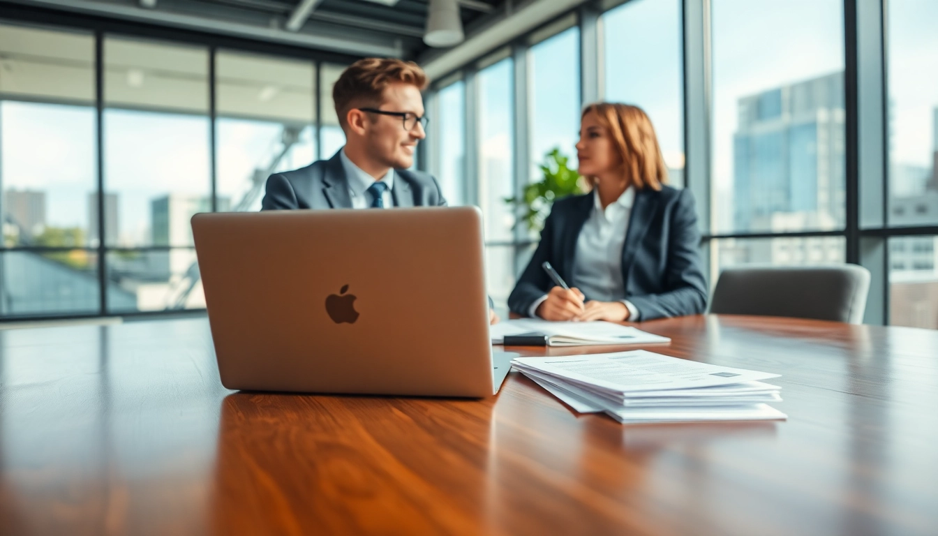 Headhunter Schweiz berät Kandidaten in modernem Büro mit hellem Licht.