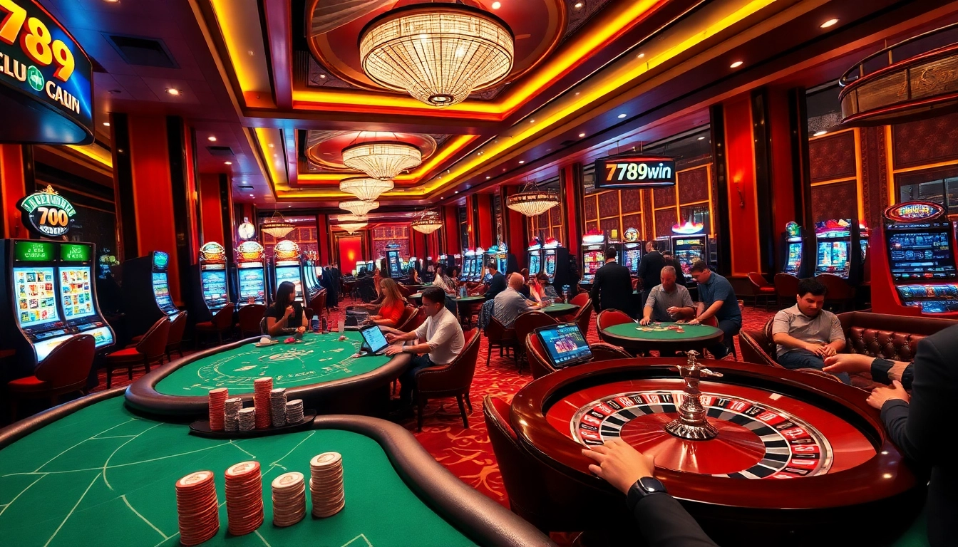 Experience the thrilling gameplay at 789win club with vibrant casino elements and excited players.