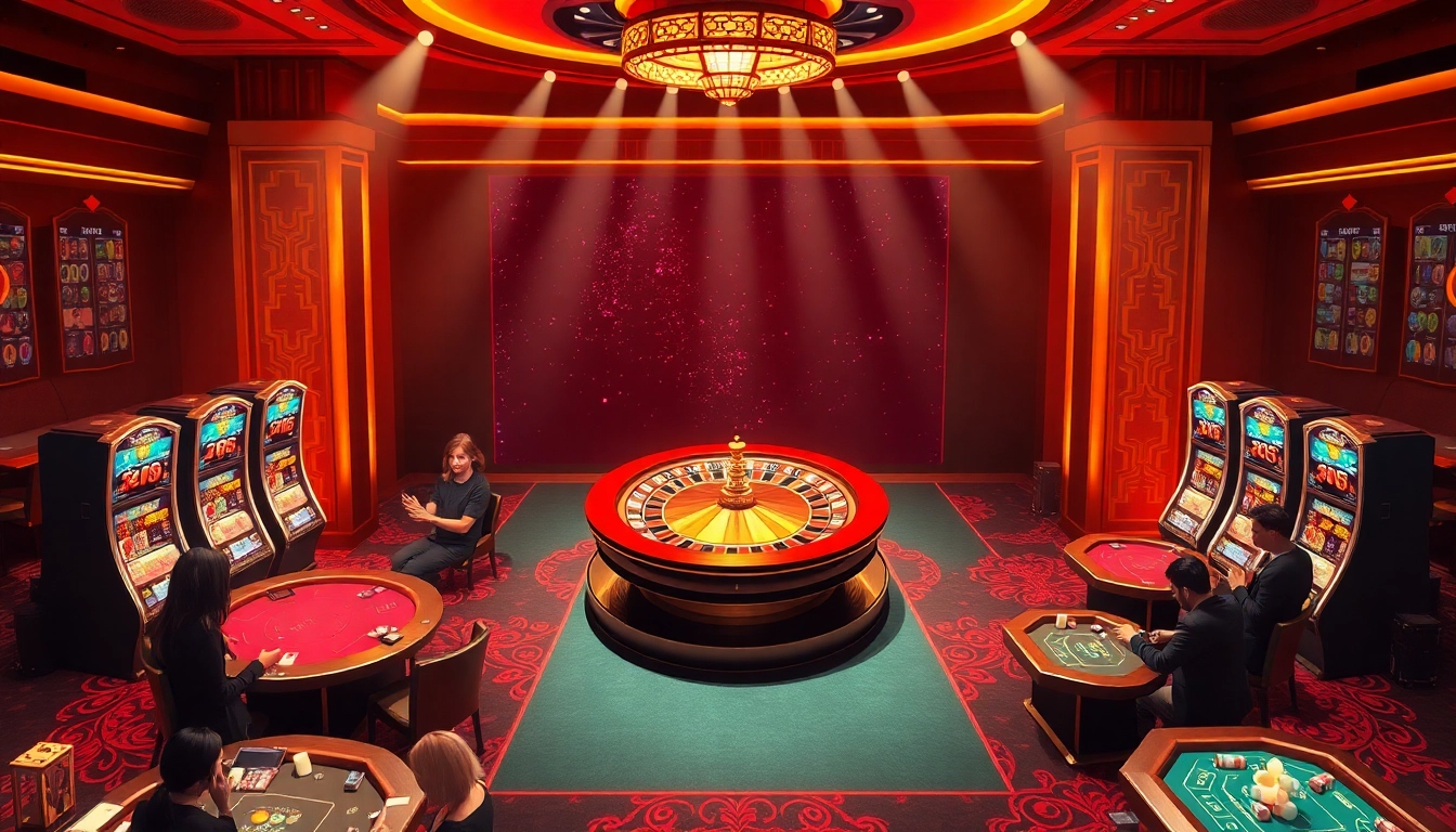 Experience the thrilling action of kèo nhà cái 5 at a vibrant casino with roulette and poker games.