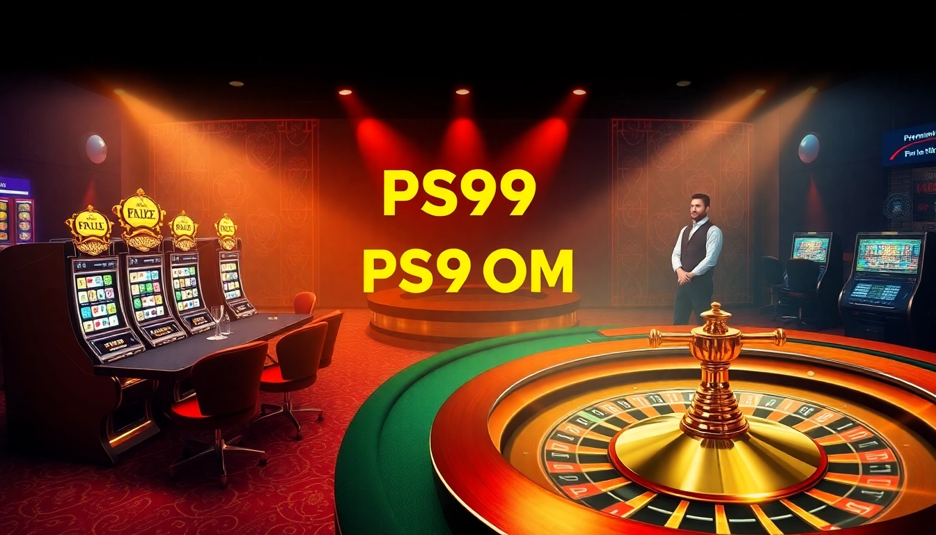 Engage in thrilling gambling experiences on PS99COM with vibrant poker tables and slot machines.