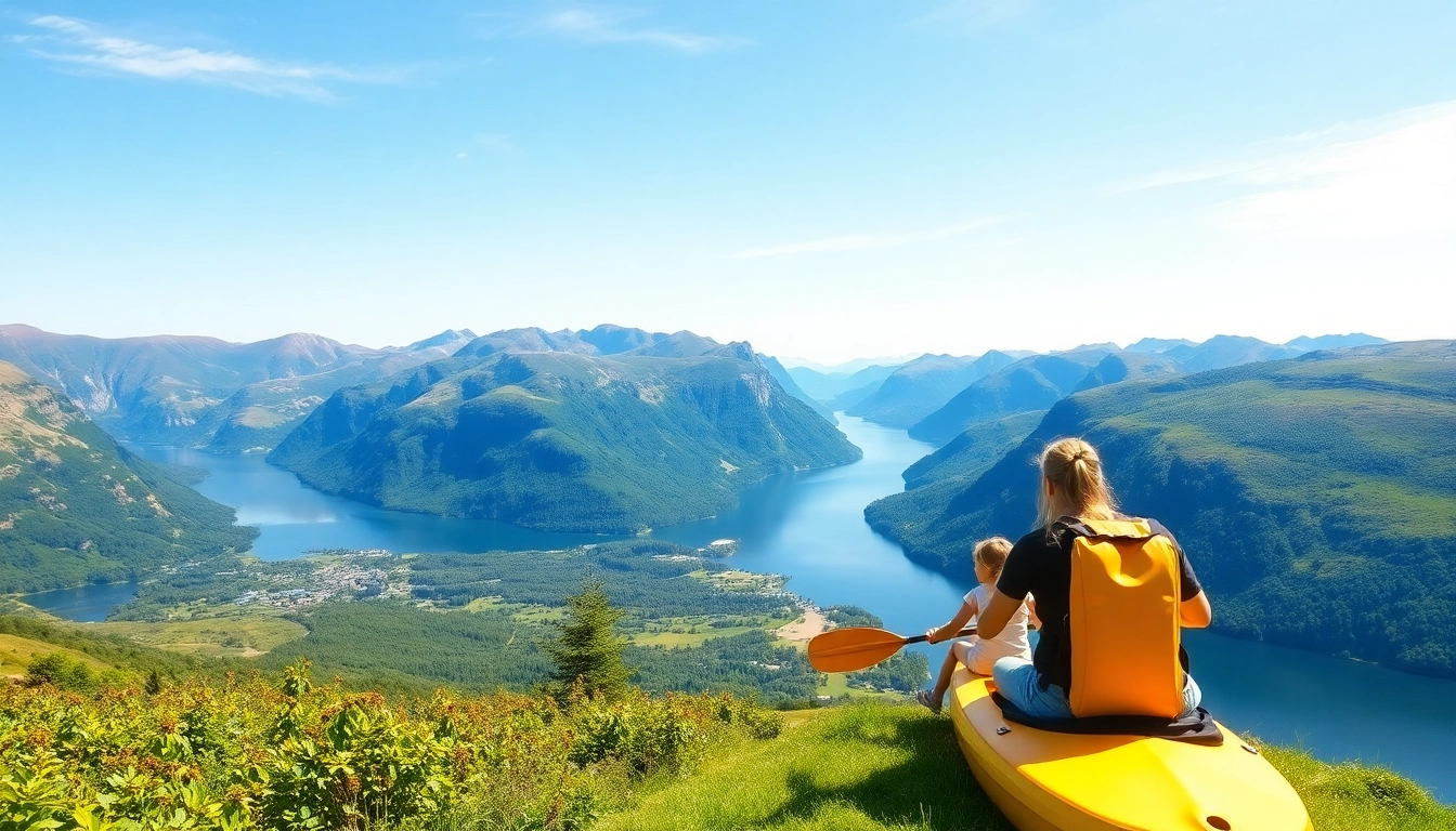 Skandinavien-Reisetipps: Familie genießt sommerliche Outdoor-Aktivitäten in Norwegens malerischen Fjorden.